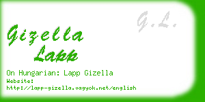 gizella lapp business card